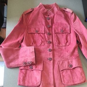 Women's Small Salmon Suede Jacket